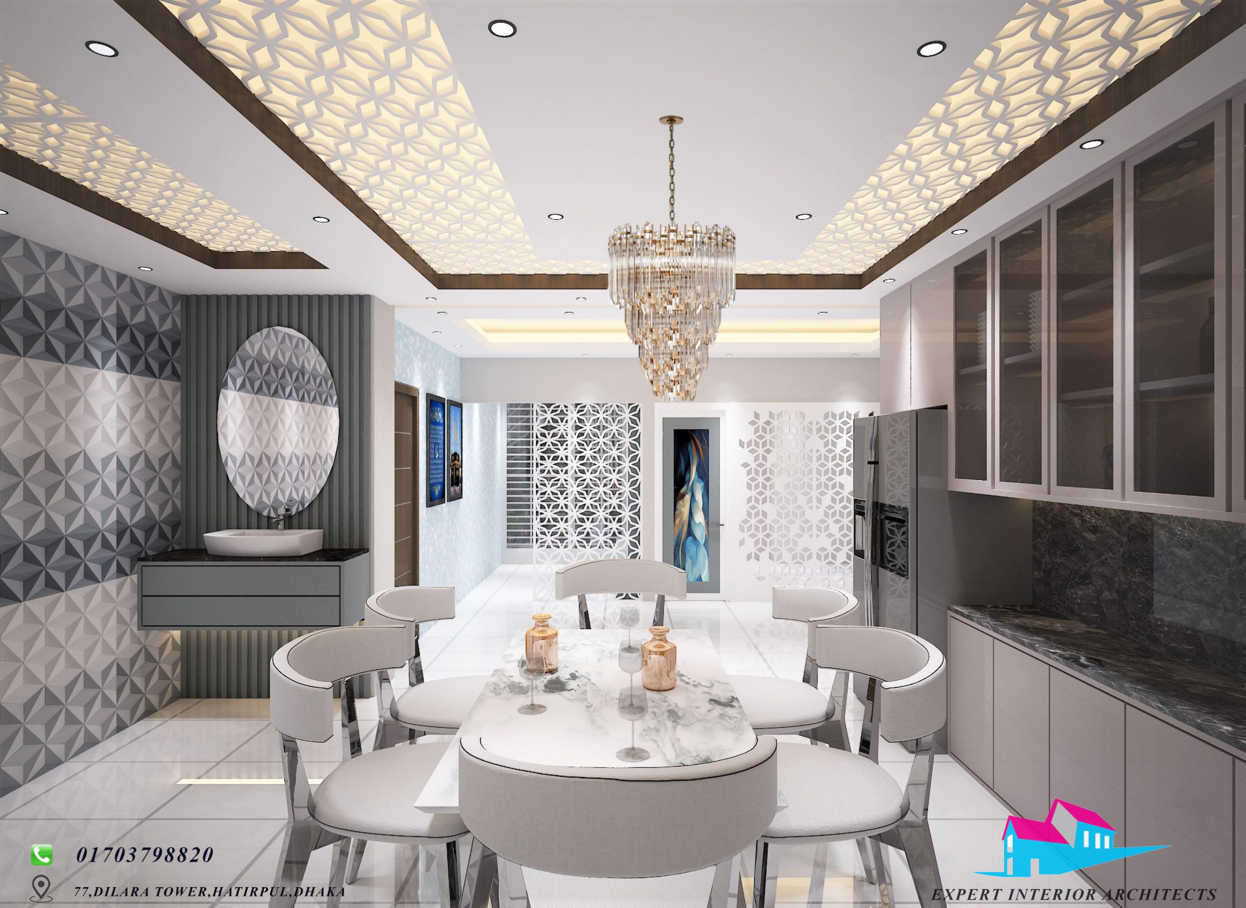 Dining room interior design in Bangladesh